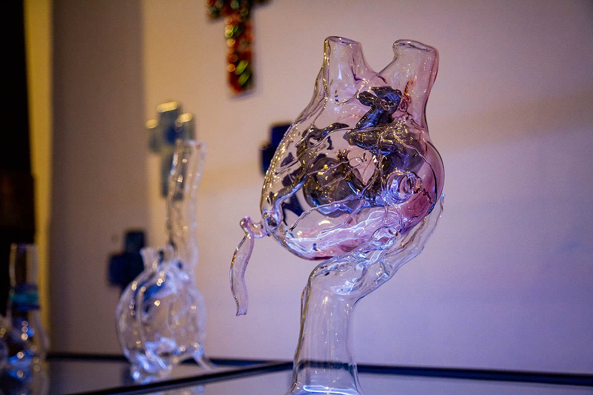 Herz aus Glas im Burghauser GlasPunkt.