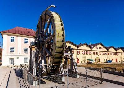 Alzhaus-Media Bildagentur im Chiemgau: Wasserrad im Traunsteiner Salinenpark